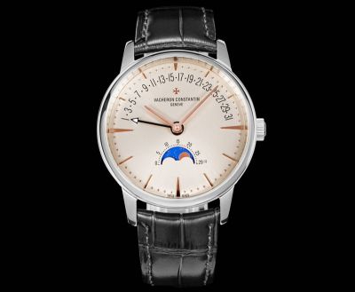 Vacheron Constantin Patrimony Cal.2460 R31L/1 Movement 42.5mm Italian Leather Strap Silver Case Watch